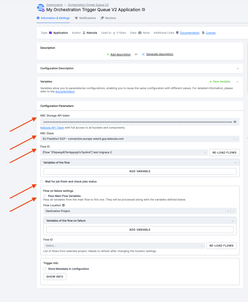 Screenshot - Orchestration Trigger configuration
